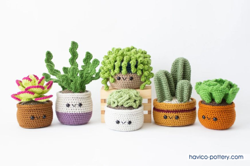Cách làm chậu cây handmade mini từ len làm quà tặng