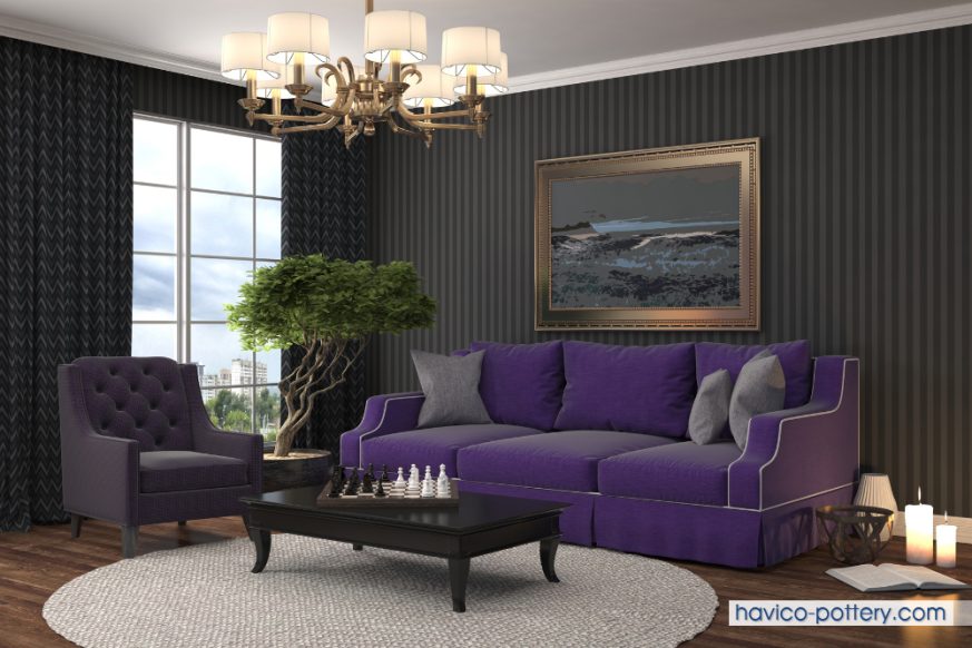 Decor chậu cây trong phòng khách