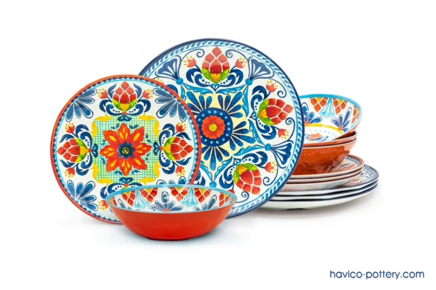 Tô đĩa nhựa melamine dễ dàng in họa tiết sắc nét, không độc hại cho người sử dụng